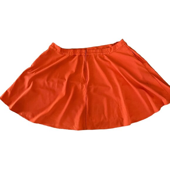 Retrolicious Women's 4XL Orange A-line Skirt - Picture 2 of 5